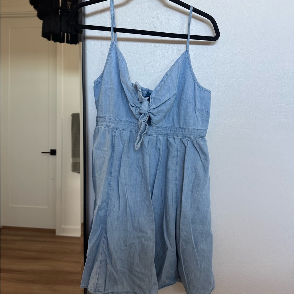 Old Navy Blue Tie Front Sundress